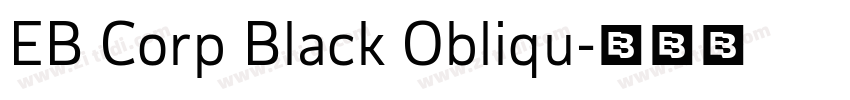 EB Corp Black Obliqu字体转换